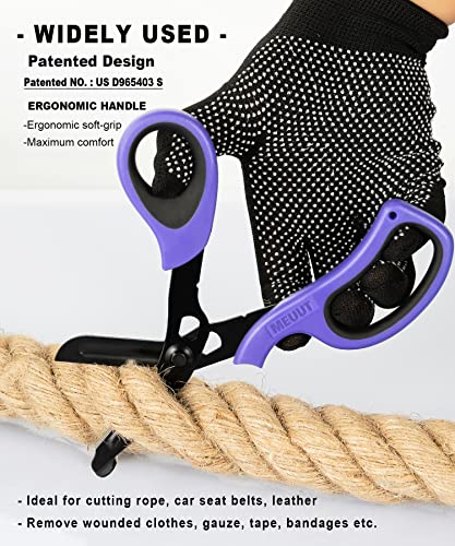 MEUUT Medical Scissors 2-Pack Trauma Shears for Nurses All Purpose Scissors - color: Purple+navy