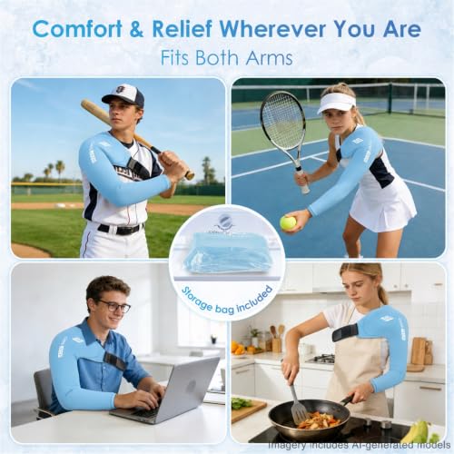 ComfiTECH Shoulder Arm Ice Pack Wrap for Pitcher & Recovery, Blue, XL - size: Extra Large, style: Blue