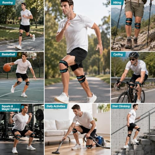 LOVIATA1 Pack Green Dual Patella Knee Strap, Knee Pain Relief Support - color: Green
