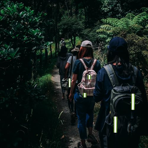 10 Pack Reflective Straps for Walking at Night, Glow in The Dark Keychain & Backpack Reflectors, High Visibility Safety Night Running Gear with Zipper Pulls for Dog Collar, Cycling, Camping.