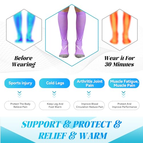 IRAMY Compression Socks Women Ankle Support Gradient Compression Wicking Moisture Knee High Socks 3 Packs - color: Black+green+yellow-3 Packs, size: Medium