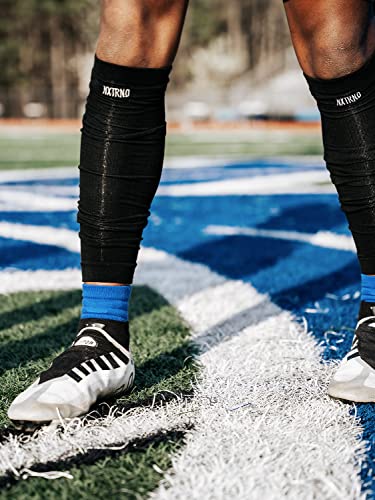 Nxtrnd Football Leg Sleeves, Calf Sleeves for Men & Boys, Sold as a Pair - color: Black, size: Youth