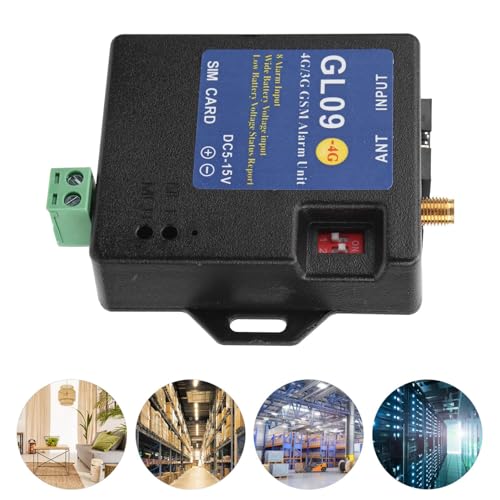 GSM Alarm System GL09 4G/3G/GSM 8CH Alarm Security System Alert Module 8‑Channel Input Low Consumption for Home Warehouse Security(US)