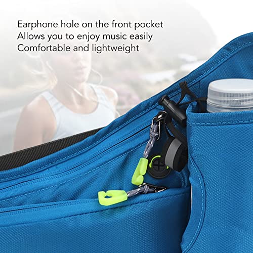 Running Belt Hydration Waist Pack Multifunctional Reflective Waist Pouch For Outdoor Sports Blue Lightweight Adjustable