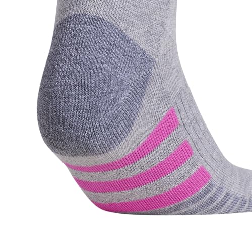 adidas Women's Cushioned Socks 3 Pairs - color: Cool Light Heather/Lucid Fuchsia Pink/Blue Fusion/3.0/Low Cut, size: Medium, style: Low Cut