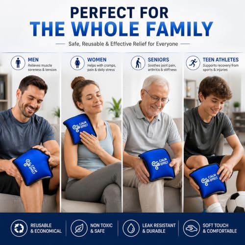 Treaton, Reusable Gel Ice Pack for Hot & Cold Therapy, Flexible Cold & Hot Compress, Microwave & Freezer Safe, Leak-Resistant Ice Pack for Back, Shoulder, Knee, Neck & Muscle Recovery - size: Large