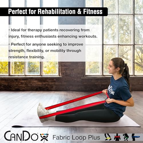 CanDo Fabric Loop Plus, Resistance Exerciser Loops, Set of 3 - size: 18", style: Medium to X-Heavy Strength