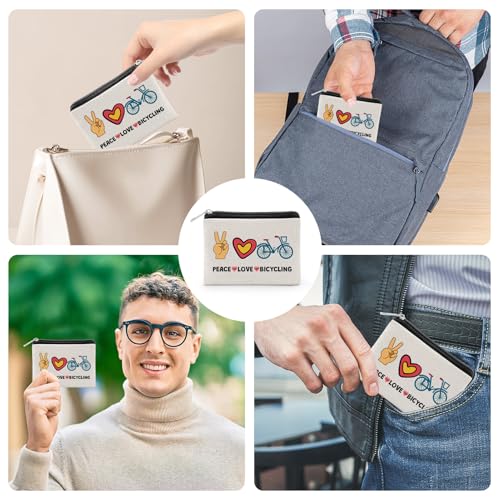 Cycling Gifts for Men and Women Cyclist Gifts for Men Mountain Bikers Bicycle Enthusiast Coin Purse Best Gift for Bicyclist Bicycle Rider Presents for Man Christmas Birthday Coin Wallet