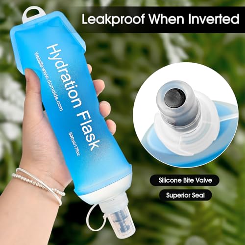 GUYI GYGYL Soft Flask, Collapsible Water Bottle for Sports, 500ml Blue 2pcs - color: 2Pcs 500ml Blue