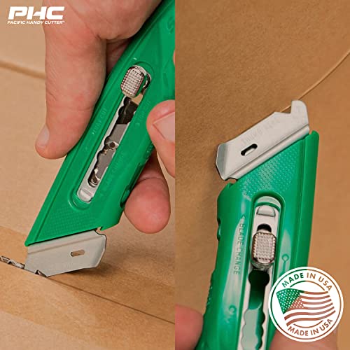 Pacific Handy Cutter S4L Safety Cutter, Retractable Utility Knife with an Ergonomical Design, Bladeless Tape Splitter, Steel Guard for Safety and Damage Protection, Warehouse and In-Store Cutting - style: S4L Safety Cutter