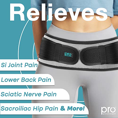 Sacroiliac Hip SI Belt, USA Patented SI Joint Belt for Women & Men -Gray-XL - color: Gray
