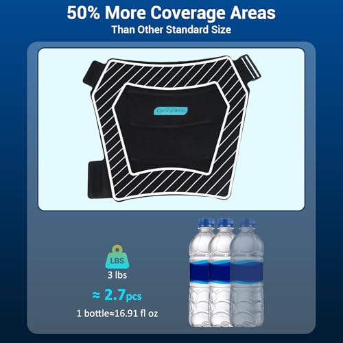 Comfytemp Hip Ice Pack Wrap for Sciatica Pain Relief, Black (L/XL/2XL) - color: Midnight Black, size: Large/X-Large/2X-Large