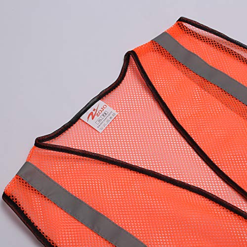 zojo High Visiblity Reflective Mesh Safety Vest Bulk 10 Pack - color: 10pcs-neon Orange