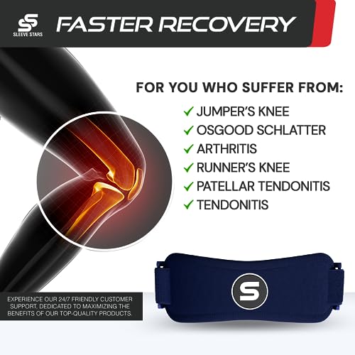 Sleeve Stars Patella Knee Strap and Turmeric Curcumin Supplement Bundle Patellar Tendon Support Knee Brace for Running Sports Arthritis Knee Pain Relief Osgood Schlatter Runner’s Knee Joint Support Mo