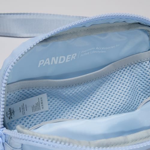 Pander Nylon Fanny Pack for Women, Two-Way Zipper Crossbody Bag - color: Windmill Blue