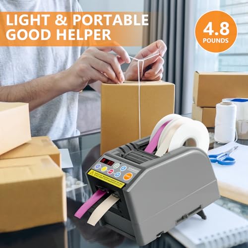 Automatic Ribbon Cutting Machine, Automatic Tape Dispenser,Tape Width 6-60mm,Length 5-999mm Double-Sided Tape, Adhesive Cutter with Manual & Auto Ideal for Business & Home. - size: KIUSUOZI-9