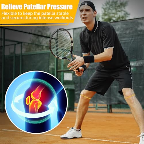 Foilswirl Patella Knee Band Basketball Knee Strap,2,Yellow,M - color: Yellow, size: M