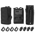 Upgraded Sports Water Bottles Pouch Bag, Tactical Drawstring Molle Water Bottle Holder Tactical Pouches, Travel Mesh Water Bottle Bag Tactical Hydration Carrier - color: 3 Molle Pouch