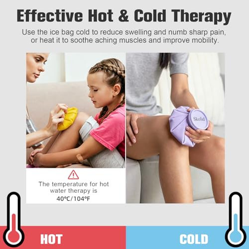 Ice Packs for Injuries Reusable, 3 Sizes, Purple, Yellow, Pink - color: Pink/Yellow/Purple