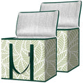 BALEINE Insulated Reusable Grocery Bags with Zippered Top, Large Cooler Bag - color: Antique Foliage, size: 2 Pack
