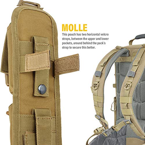 WYNEX Tactical Molle Accessory Pouch, Backpack Shoulder Strap Bag Shoulder Tape Additional Bag Multifunctional Hunting Tools Pouch - color: Khaki (upgraded) - 1 Pack