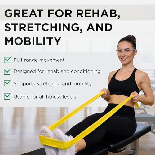 THERABAND Resistance Bands Set, Elastic Bands for Exercise & Physical Therapy, Strength Training for Upper & Lower Body Fitness - size: 3 Pack, style: Latex Beginner