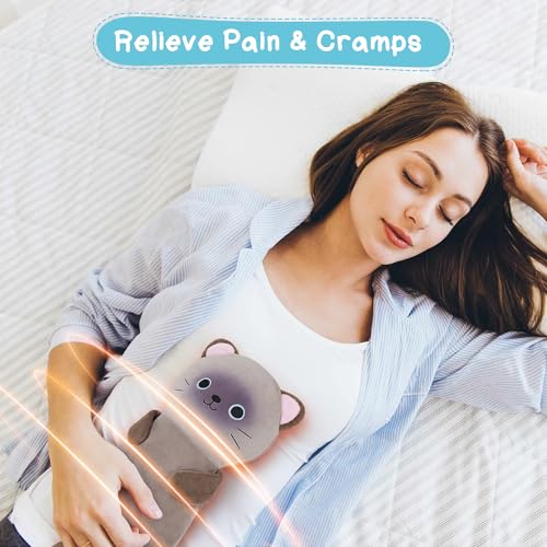Siamese Cat Microwave Heating Pad for Period Cramps & Pain Relief - style: Siamese Cat