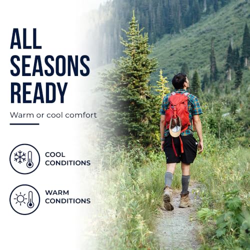CloudLine - Merino Wool Graduated Compression Socks for Men and Women - Ultralight, Moisture Wicking, Made in USA - 1 Pair - color: Granite, size: Large