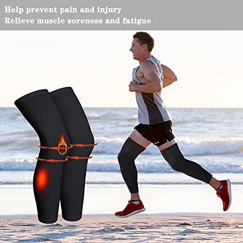 Skylety Compression Leg Sleeves Men Women - color: Black and White, size: Small