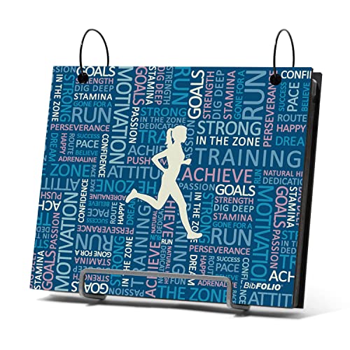 Gone For a Run BibFOLIO Race Bib Album - Running Inspiration Female - 9.5x8 - color: Running Inspiration Female