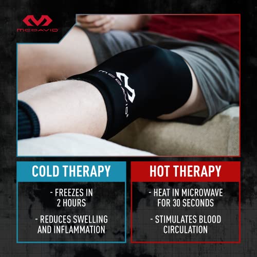 McDavid Knee/Thigh Ice & Hot Therapy Compression Sleeve, Injury Recovery - size: Large