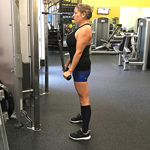 8 Pairs Wide Calf Compression Socks for Women Men 15-20 mmHg Knee High - color: Black, size: XX-Large