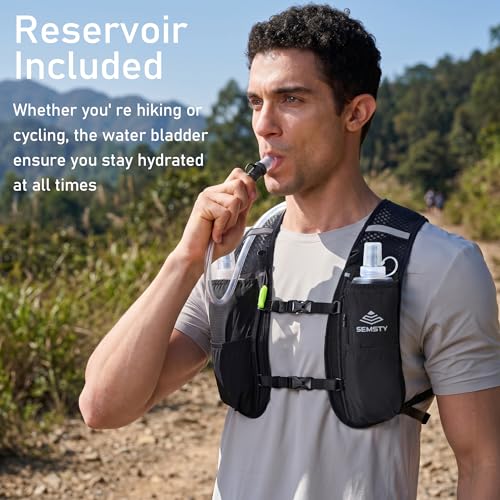 Running Hydration Vest 5L, Running Vest Pack with 1.5L Water Bladder - color: Balck