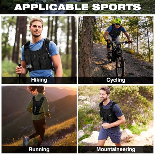 OUTSKIRT Hydration Backpack Vest Bag Lightweight Adjustable Pack with 2L Water Bladder Chest Bag for Hiking Cycling Hunting Climbing for Women and Men