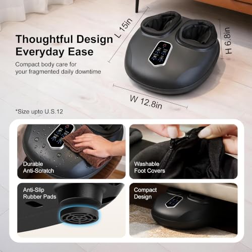 LEERCON Shiatsu Foot Massager with Heat for Plantar Fasciitis Neuropathy