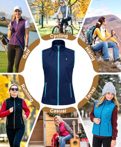 Little Donkey Andy Women's Lightweight Softshell Vest - color: Blue, size: 3X-Large