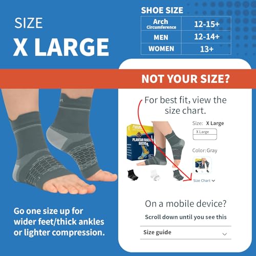 3 Pairs Plantar Fasciitis Socks Ankle Compression Sleeve with Arch Support - color: 1 Black+1 White+1 Gray（3 pairs）, size: X-Large