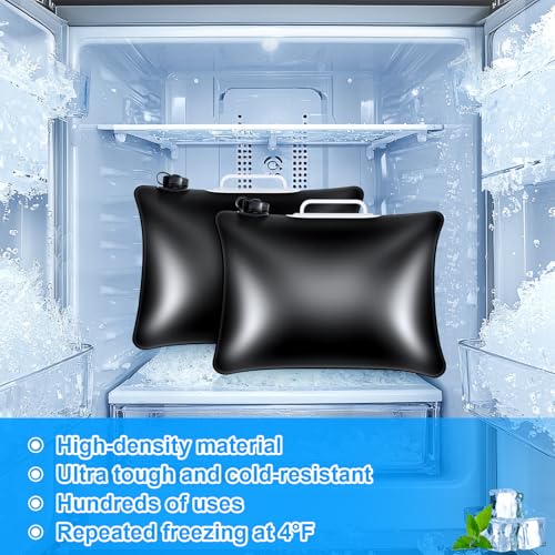 4 Pack Large Refillable Ice Bath Bags for Cold Plunge Tubs, 24 L