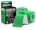 Hampton Adams | As Seen on Shark Tank | Elastic Kinesiology Tape (2-Pack) | Uncut Athletic Tape Supports & Protects Muscles Knees Shoulders & Plantar Fasciitis | Waterproof Hypoallergenic (Green) - color: Green, size: 2in x 16ft (2 Rolls)