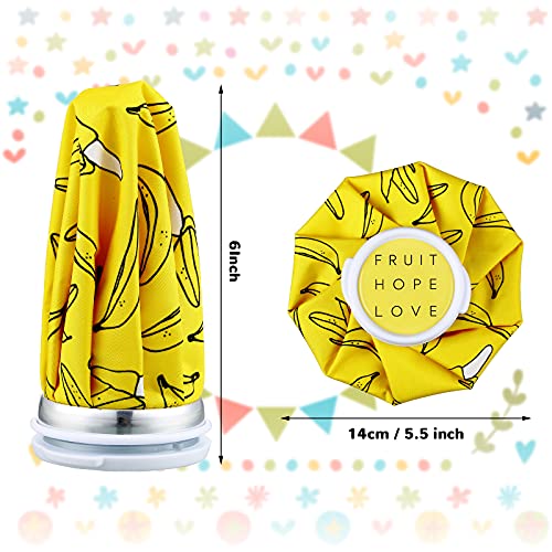 Honoson 4 Pack Reusable Ice Bag Hot Cold Bag Leakproof, Cute Fruit Style - style: Cute Fruit Style