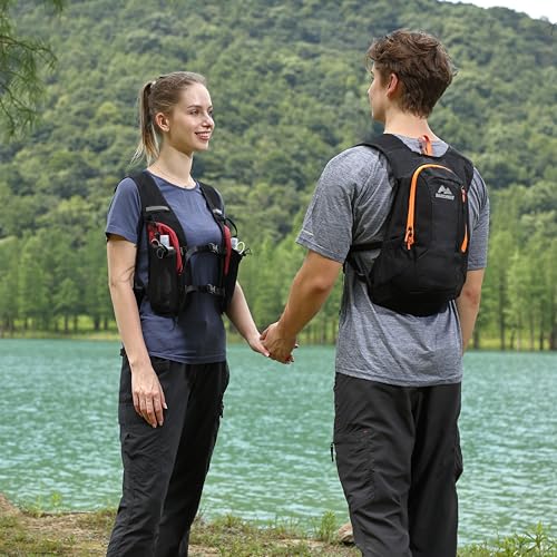 MARCHWAY Soft Flask Collapsible Water Bottle with Wide Mouth, 300ml/500ml - color: Blackish Green, size: 500 ml/17 oz