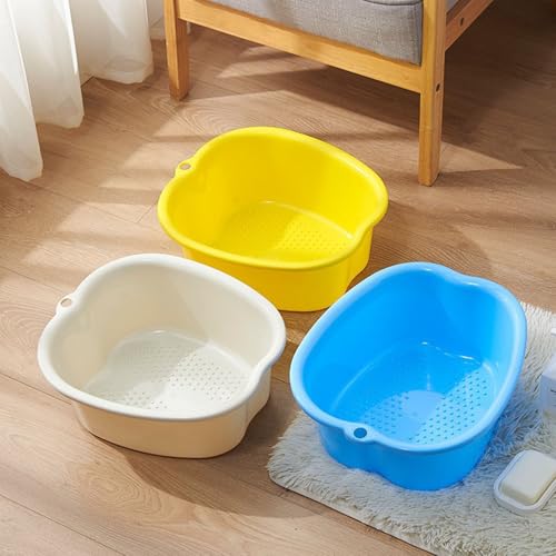AXLOFO® Foot Soaking Tub Large Size Foot Basin, Feet Soaking Tub with Massage Acupoint, Pedicure Feet Soak Basin Plastic Bucket for Women and Men (Black) - color: Black