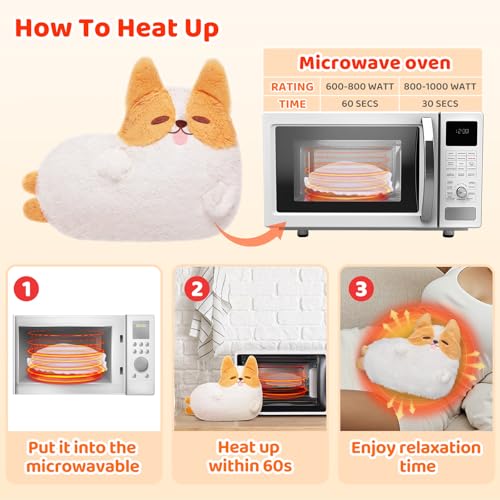 Mewaii Microwavable Stuffed Animal Corgi Plush, for Period Cramps, 10in - style: Corgi