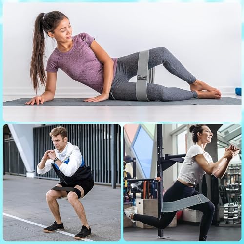 Fabric Resistance Bands Set of 3, Non‑Slip Booty Bands for Legs, Glutes & Butt – Exercise Bands for Women & Men, Yoga, Pilates & Home Workout