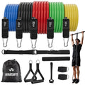 WHATAFIT Resistance Bands with Handles, 150 lb Exercise Bands Set - color: Various