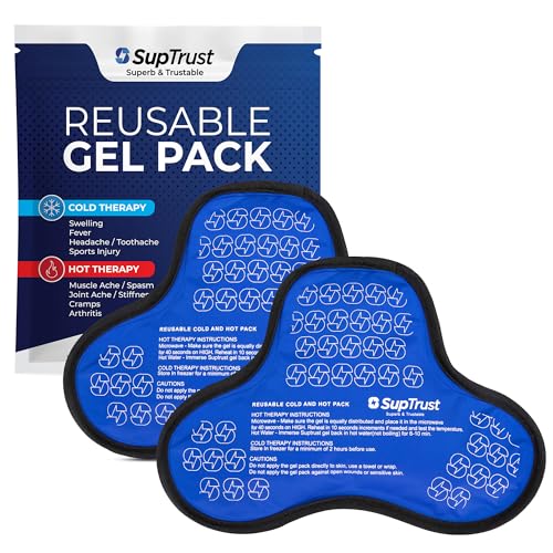 Shoulder Ice Pack for Injuries Reusable: Cold/Hot Therapy Wrap for Rotator Cuff Injuries, Bursitis & Swelling - Gel Ice Pack Reusable Compatible with Suptrust Shoulder Brace for Women and Men, 2 Packs
