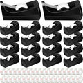 Yahenda 18 Pack Tape Dispenser, 20 Refills Weighted Non Skid,Black