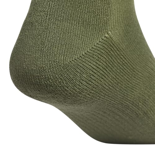 adidas Men's Athletic Cushioned Quarter Ankle Socks 6 Pairs - color: Olive Strata Green/Dark Blue/Carbon Grey, size: Medium
