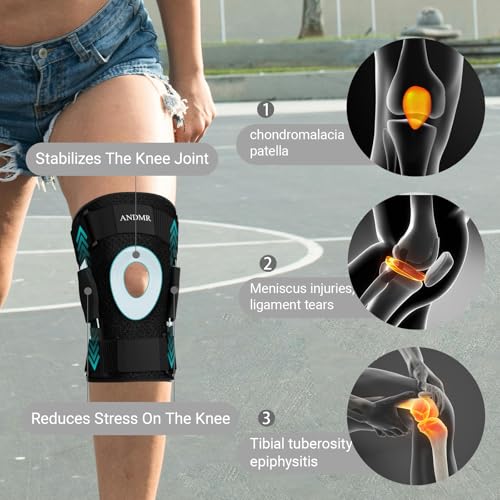 Hinged Knee Brace for Men and Women With Side Stabilizers - size: Large (16.1"-20.5")