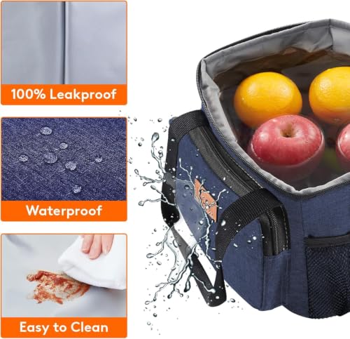 Lifewit Insulated Lunch Box for Men, Lunch Bag Cooler Women, 12-Can 9L - color: Dark Blue, size: Medium(9L)